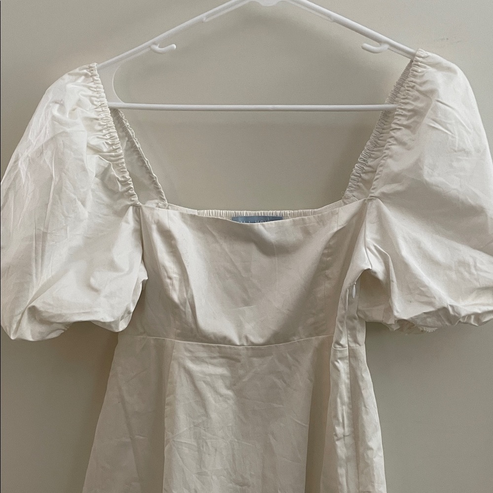 Hill House White Matilda Puff Sleeve Mini Dress small EUC - Picture 4 of 8